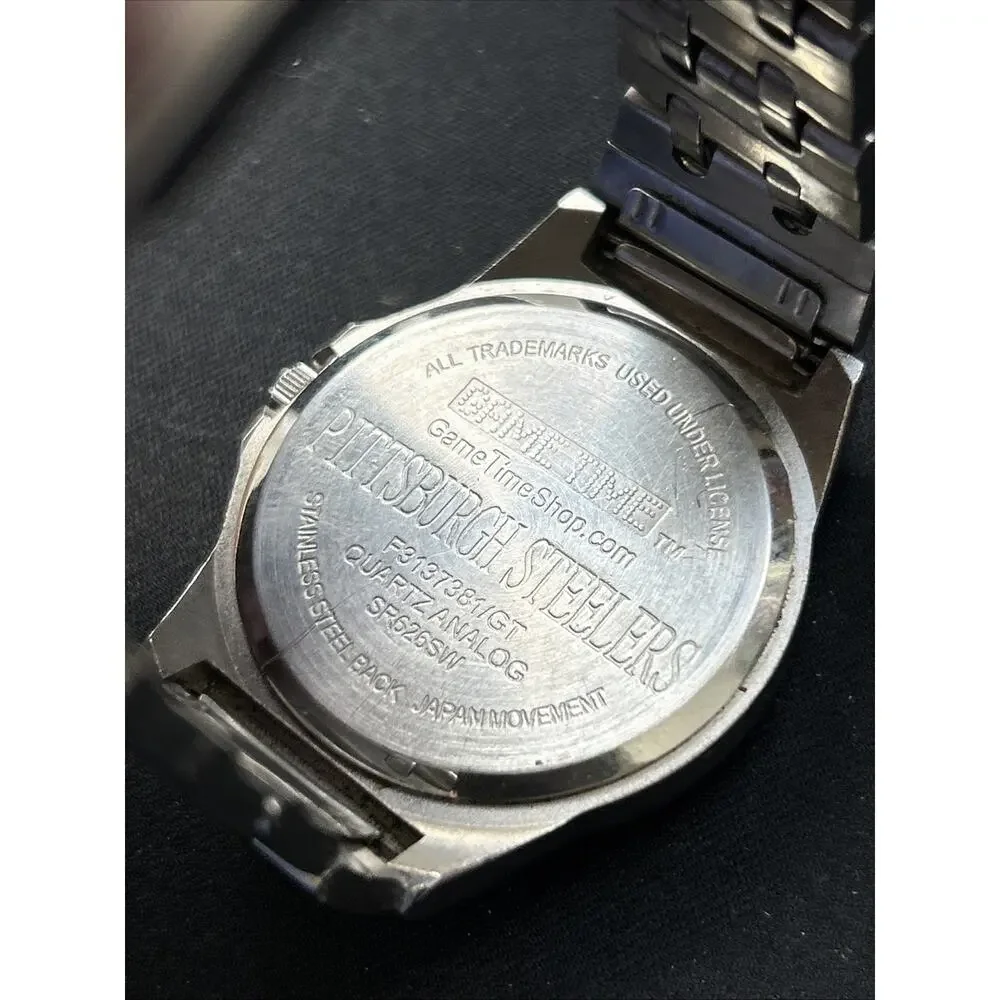 Pittsburgh Steelers Silver Tone Men’s Quartz Watch